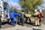 Волгодонск потушил условный лесной пожар: огонь «угрожал» дачам и лагерю «Жемчужина Дона»